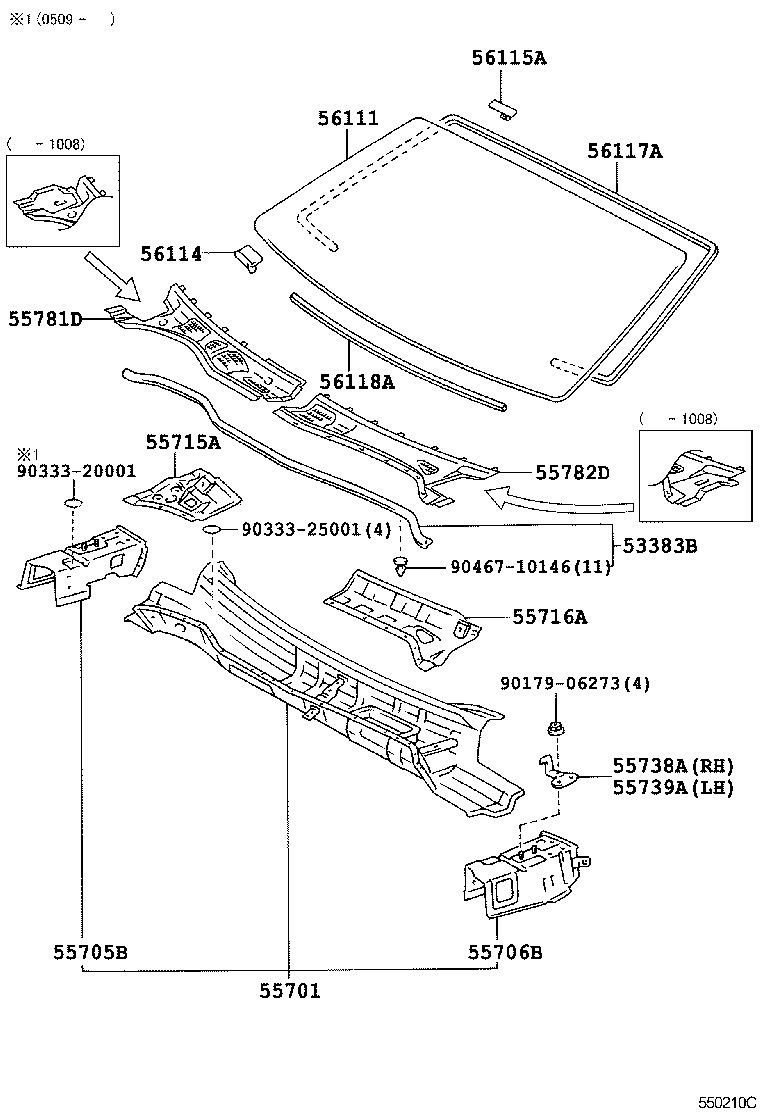 55700-40050 PANEL SUB-ASSY, COWL product image