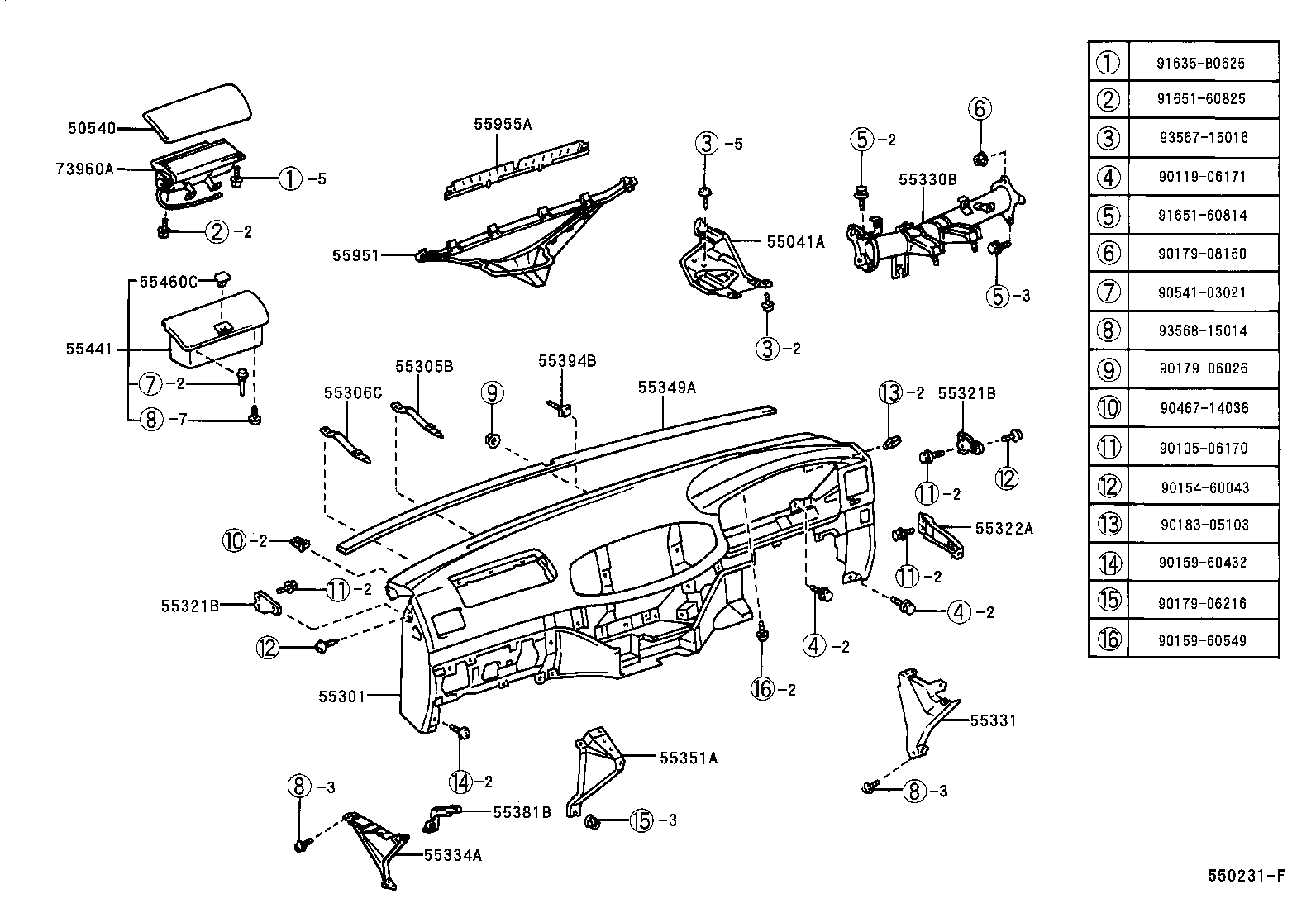 55405-26040-B0 PANEL SUB-ASSY, INSTRUMENT CLUSTER FINISH, CENTER product image