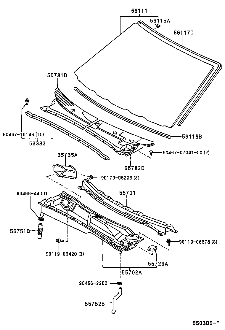 55700-08010 PANEL SUB-ASSY, COWL product image