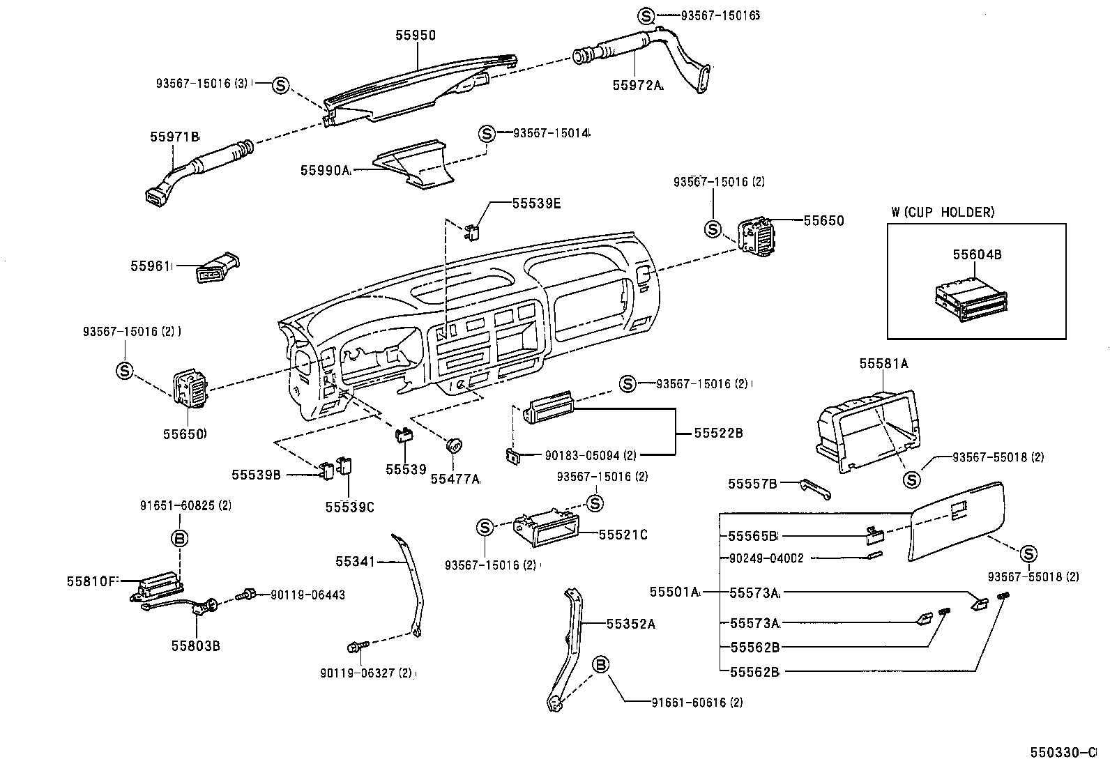 55405-37080-C0 PANEL SUB-ASSY, INSTRUMENT CLUSTER FINISH, CENTER product image