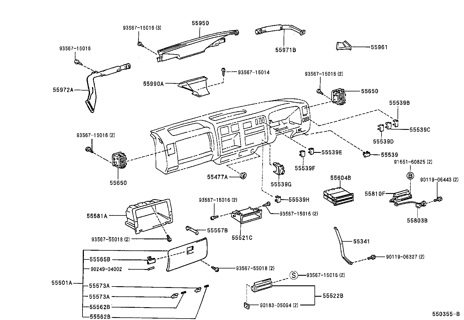 55405-37080-C0 PANEL SUB-ASSY, INSTRUMENT CLUSTER FINISH, CENTER product image