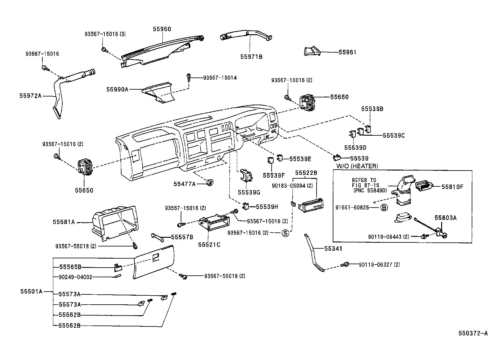 55405-25010-C0 PANEL SUB-ASSY, INSTRUMENT CLUSTER FINISH, CENTER product image