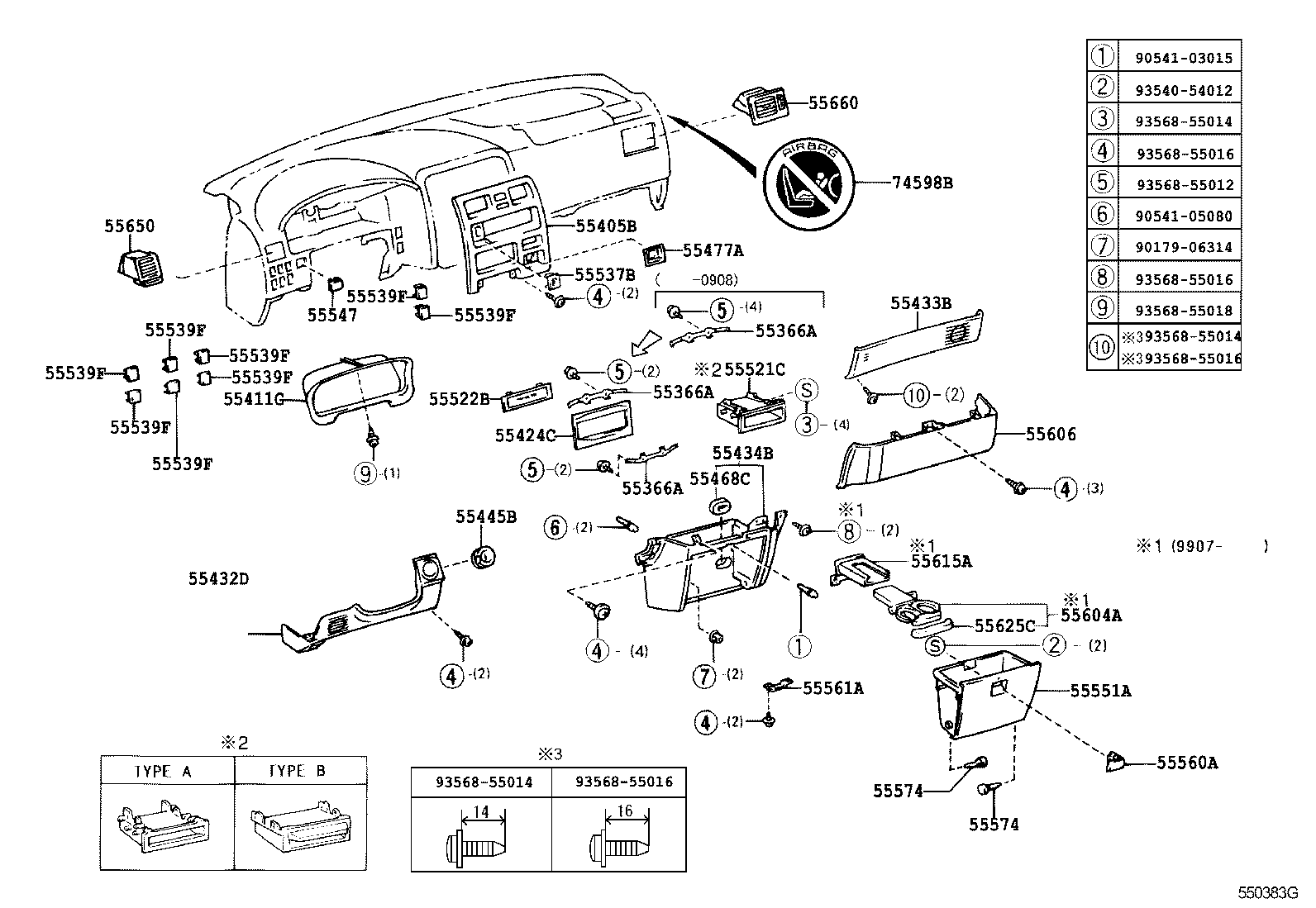 55405-26050-B0 PANEL SUB-ASSY, INSTRUMENT CLUSTER FINISH, CENTER product image