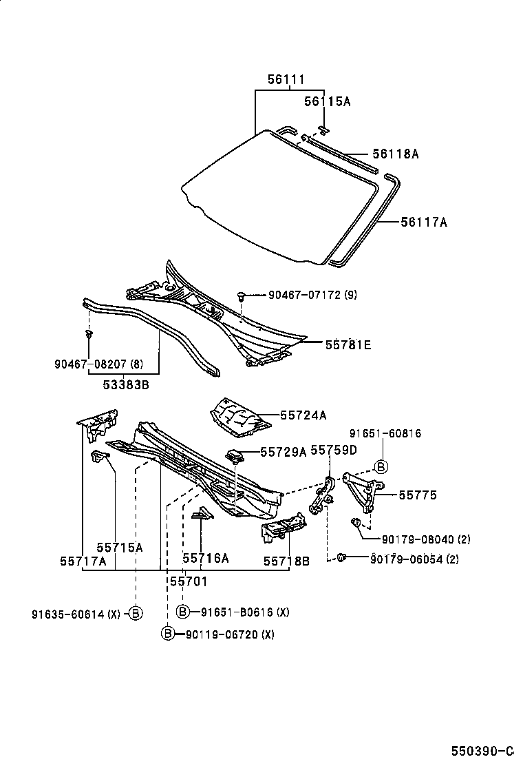 55700-21060 PANEL SUB-ASSY, COWL product image