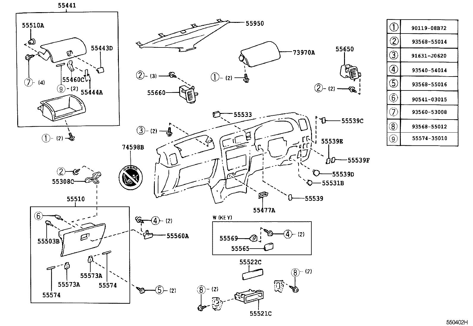 55405-35100 PANEL SUB-ASSY, INSTRUMENT CLUSTER FINISH, CENTER product image