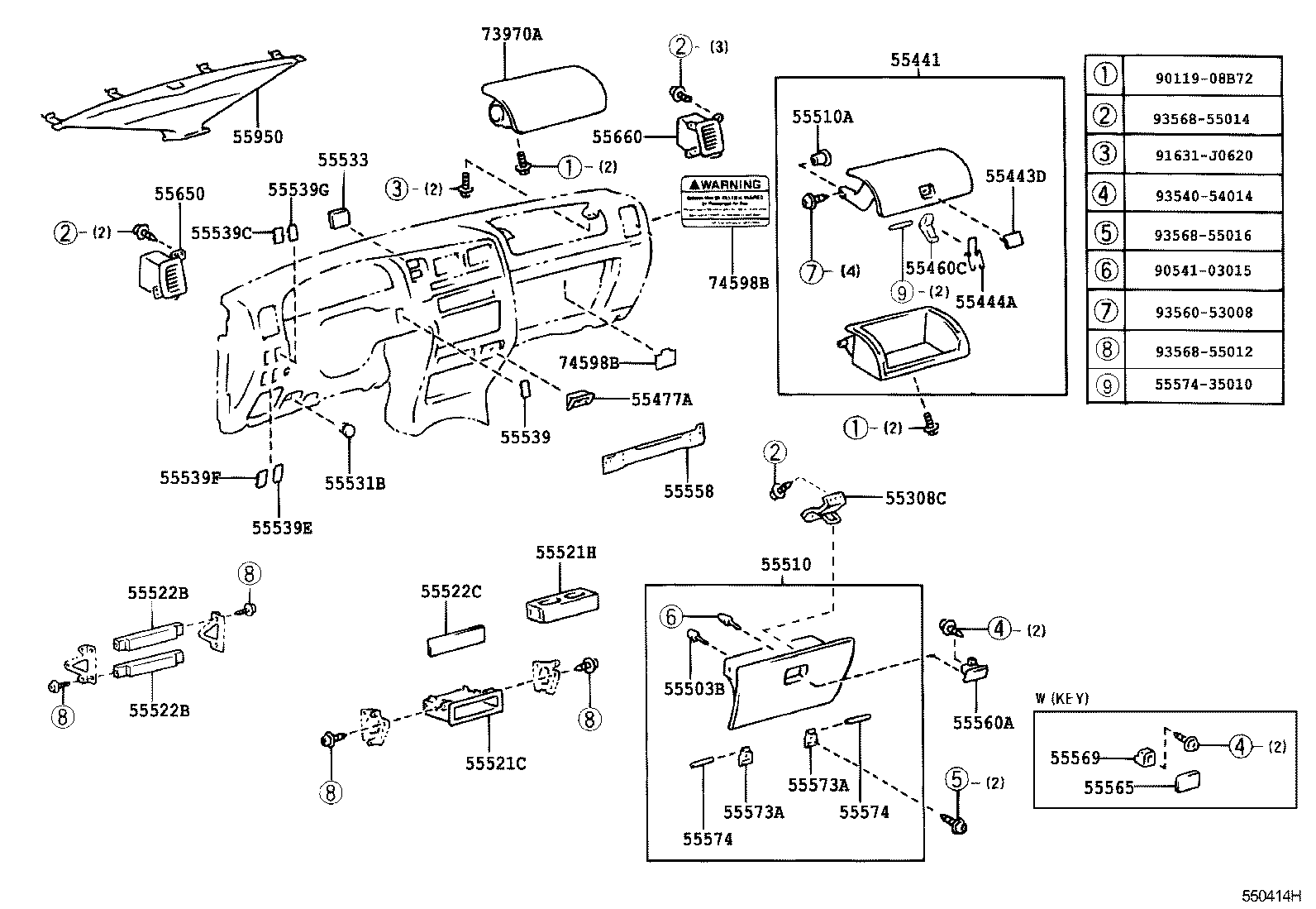 55405-35100 PANEL SUB-ASSY, INSTRUMENT CLUSTER FINISH, CENTER product image