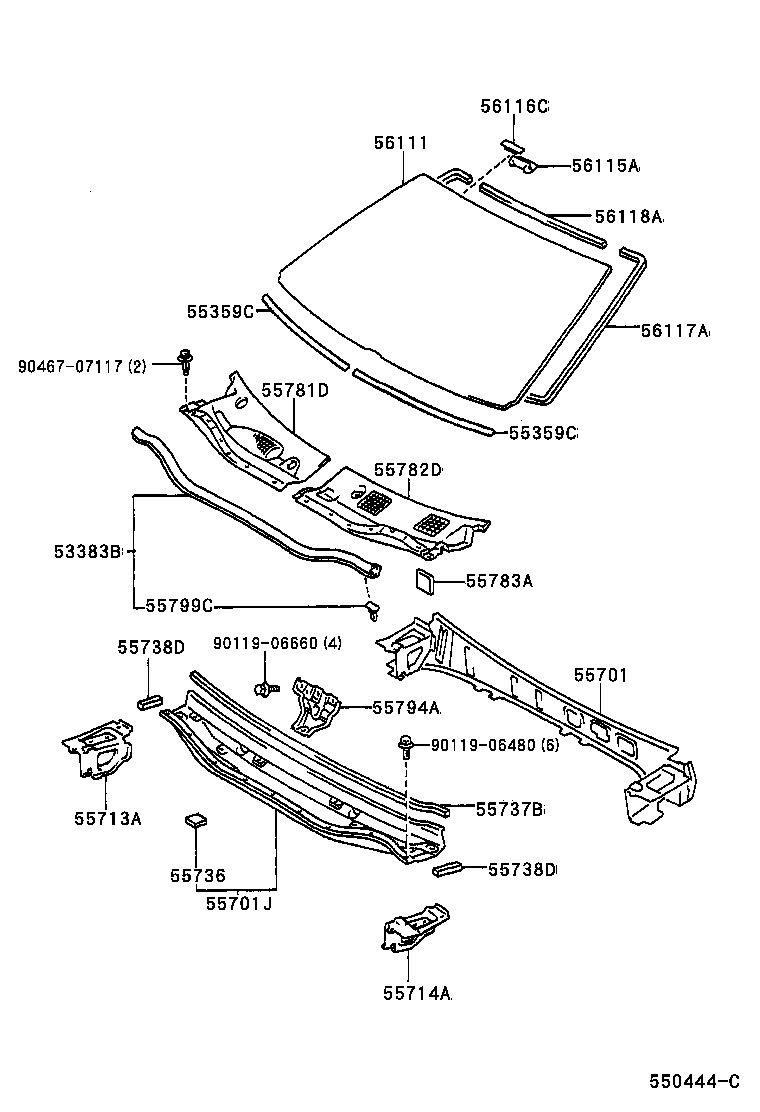 55700-48010 PANEL SUB-ASSY, COWL product image
