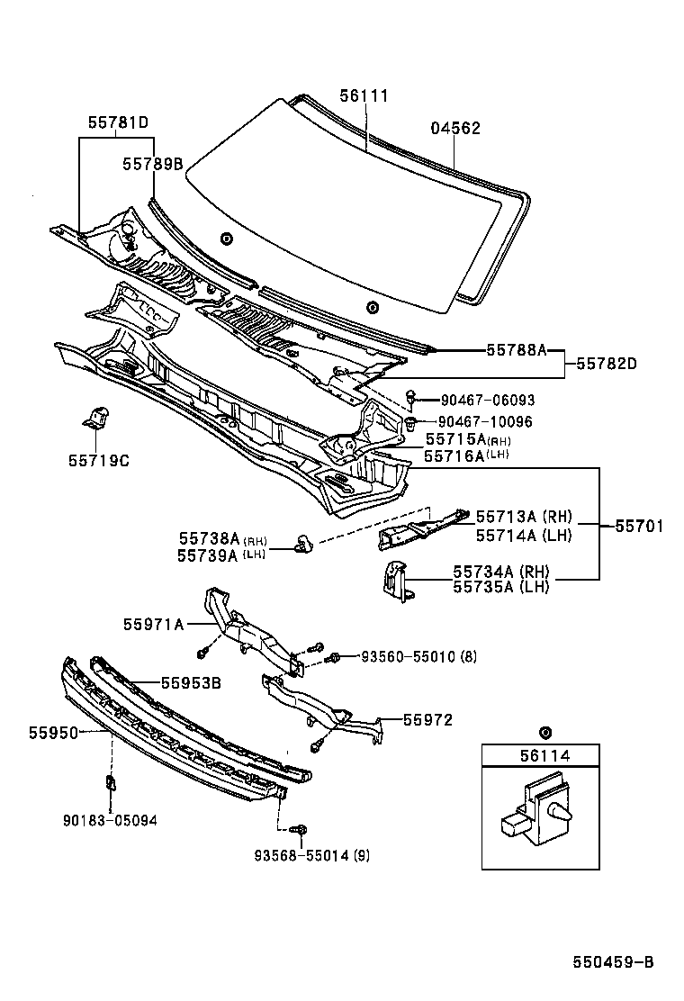 55700-24080 PANEL SUB-ASSY, COWL product image