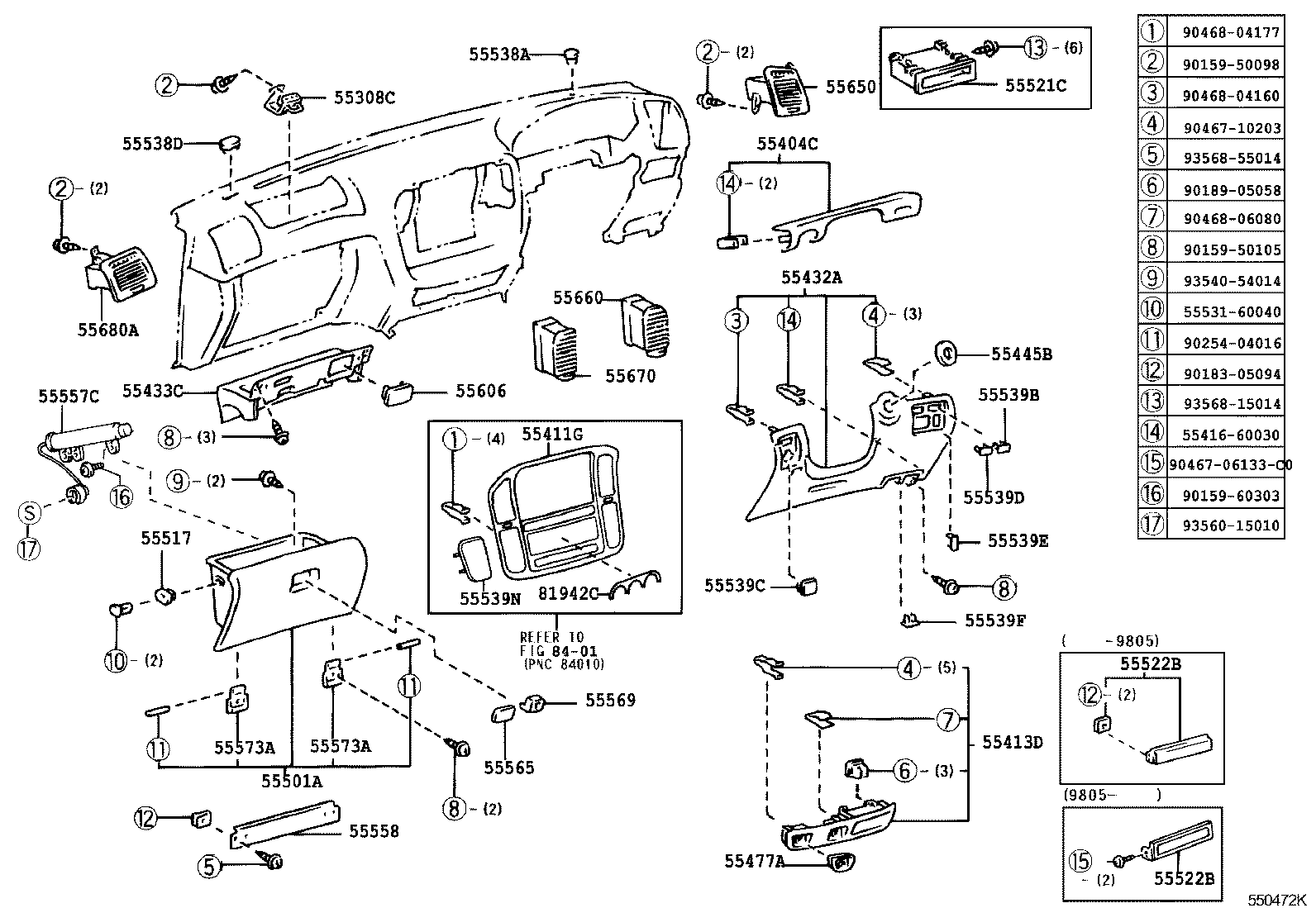 55309-60032 BRACE SUB-ASSY, INSTRUMENT PANEL TO FLOOR product image