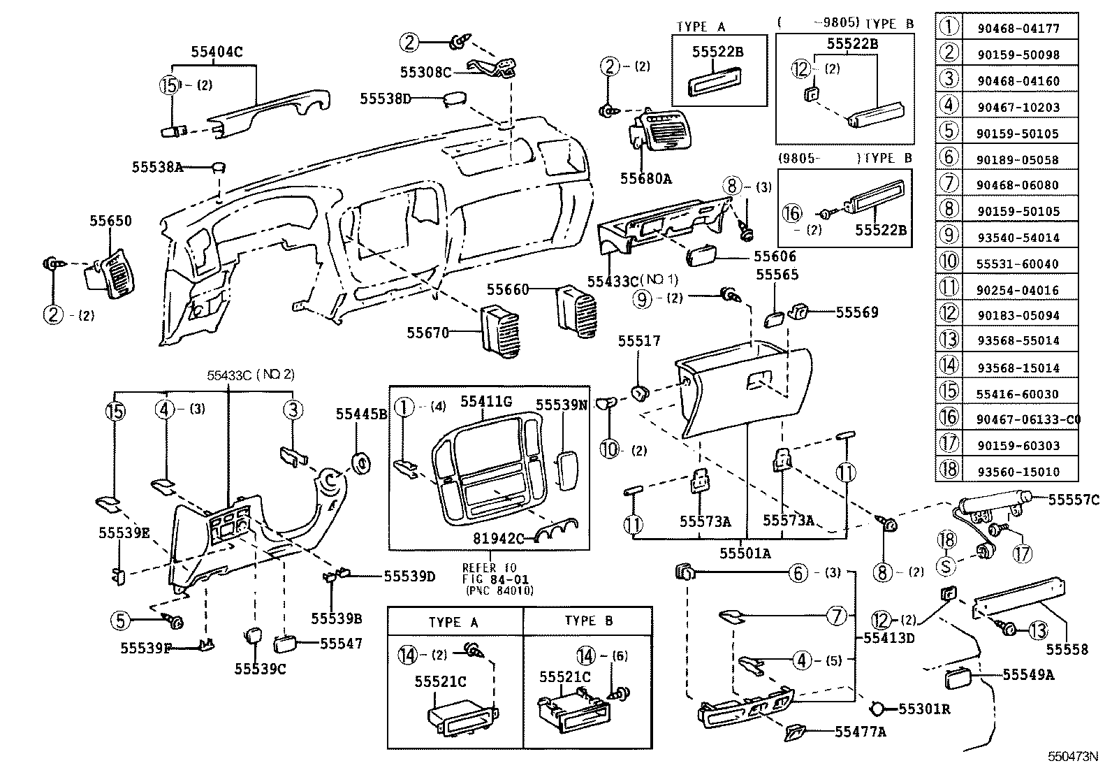 55309-60032 BRACE SUB-ASSY, INSTRUMENT PANEL TO FLOOR product image