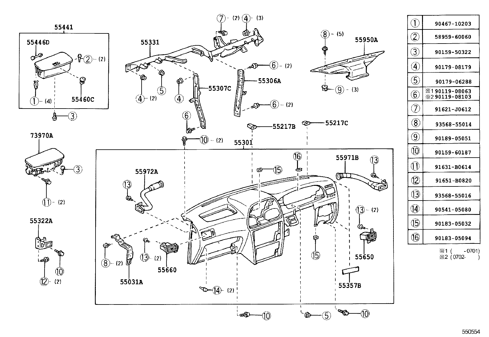 55405-28210 PANEL SUB-ASSY, INSTRUMENT CLUSTER FINISH, CENTER product image