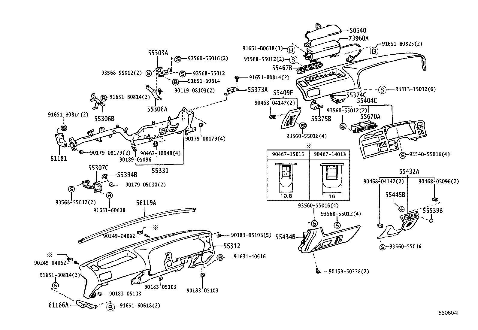 55312-26041-B0 PANEL, INSTRUMENT, LOWER product image