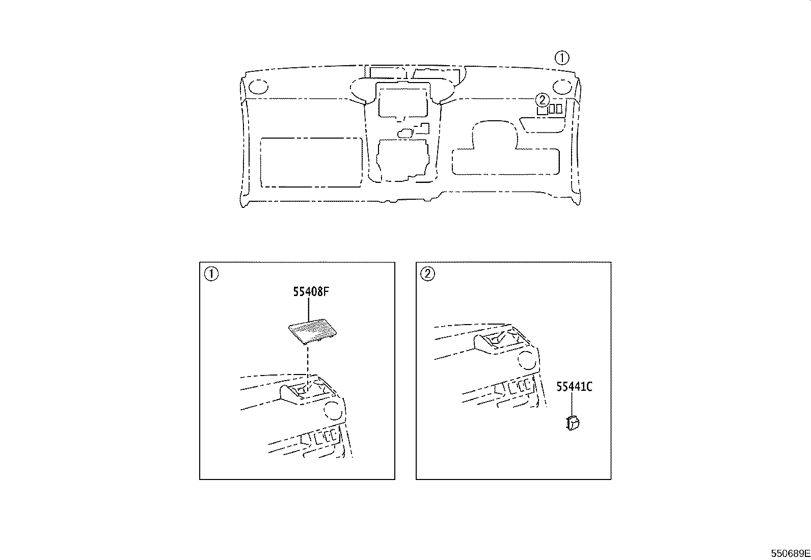 55355-52031 CUSHION, INSTRUMENT PANEL, NO.1 product image