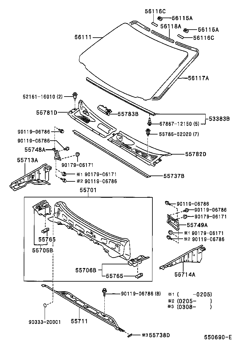 55700-52050 PANEL SUB-ASSY, COWL product image