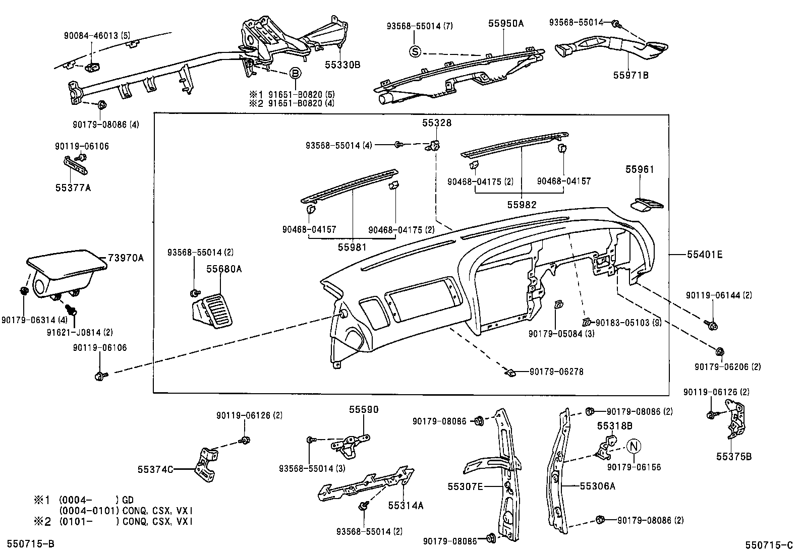 55405-YF040 PANEL SUB-ASSY, INSTRUMENT CLUSTER FINISH, CENTER product image