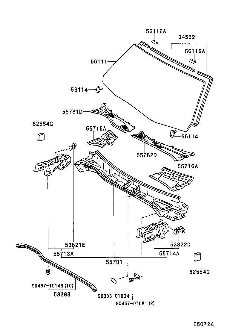 55700-30820 PANEL SUB-ASSY, COWL product image