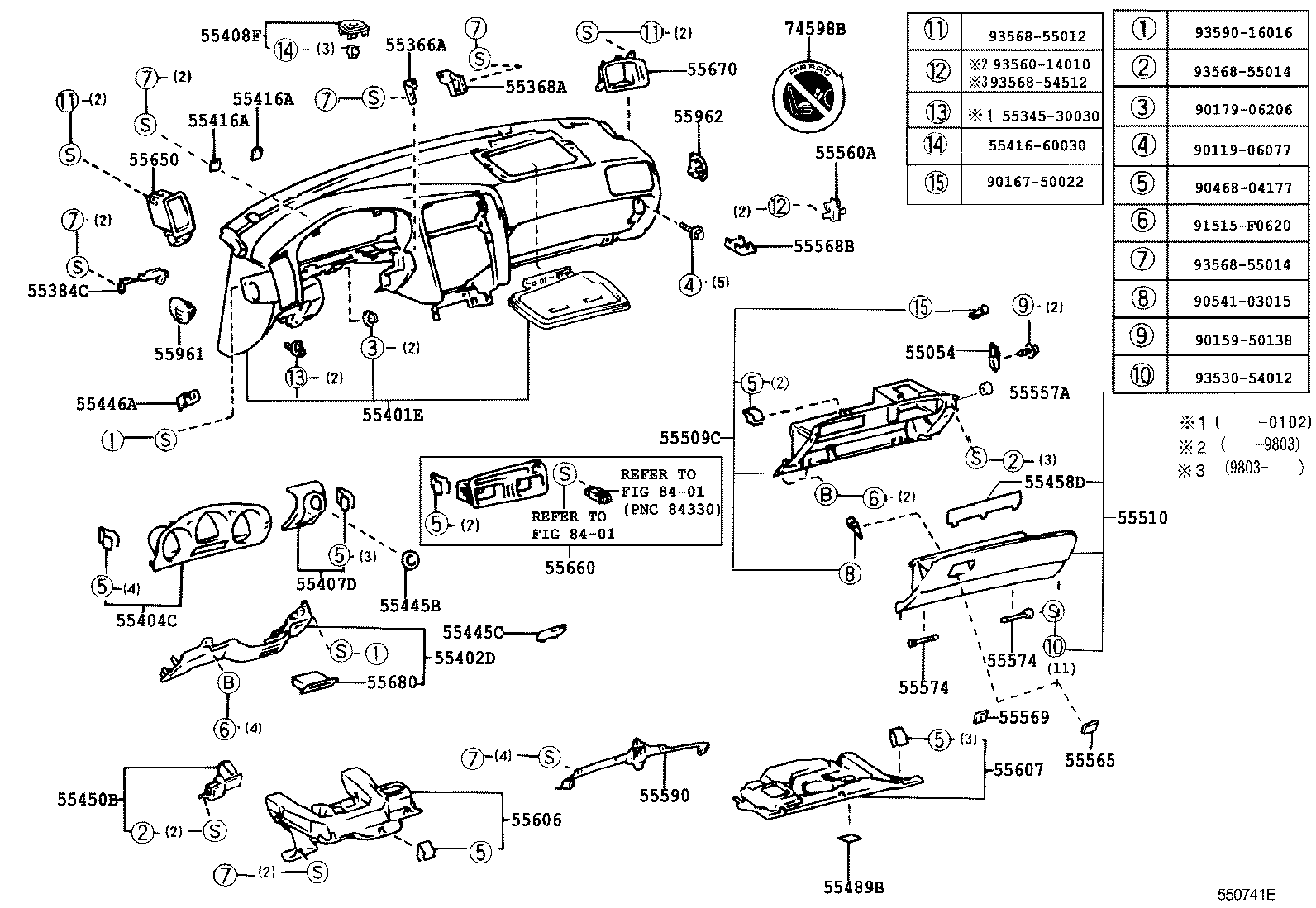 55374-30210 BRACKET, INSTRUMENT PANEL LOWER MOUNTING, NO.1 product image