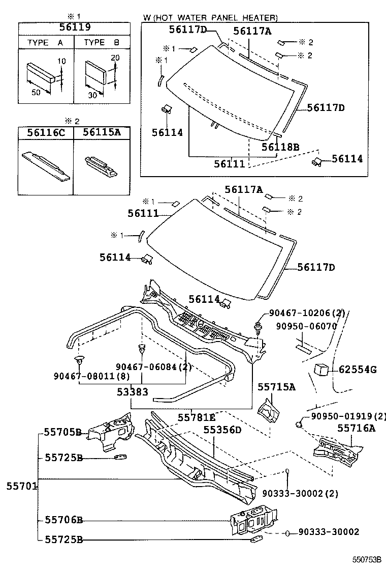 55700-50110 PANEL SUB-ASSY, COWL product image