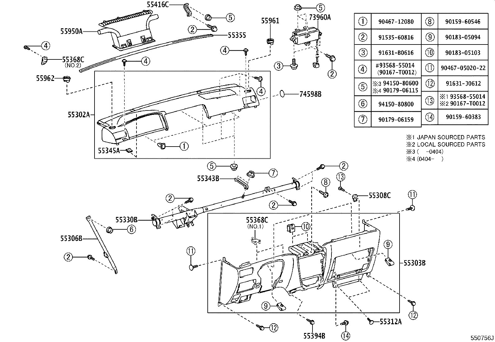 55302-12010-E0 PANEL SUB-ASSY, INSTRUMENT, UPPER product image