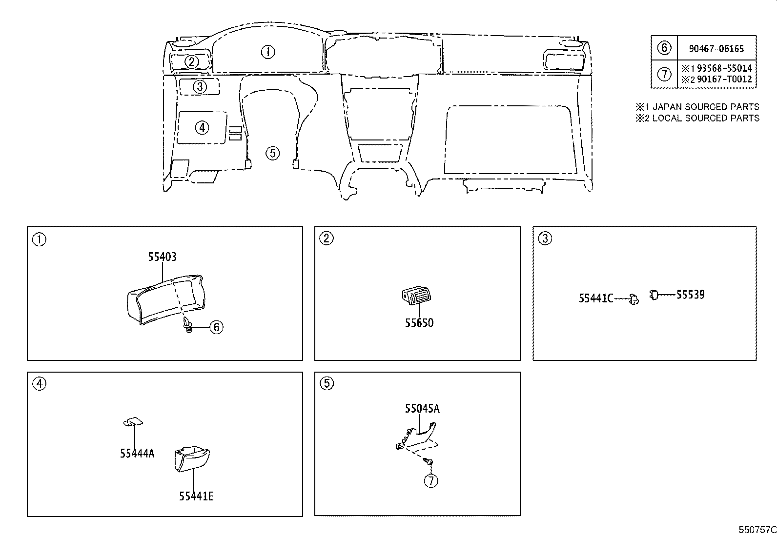 55302-12010-E0 PANEL SUB-ASSY, INSTRUMENT, UPPER product image