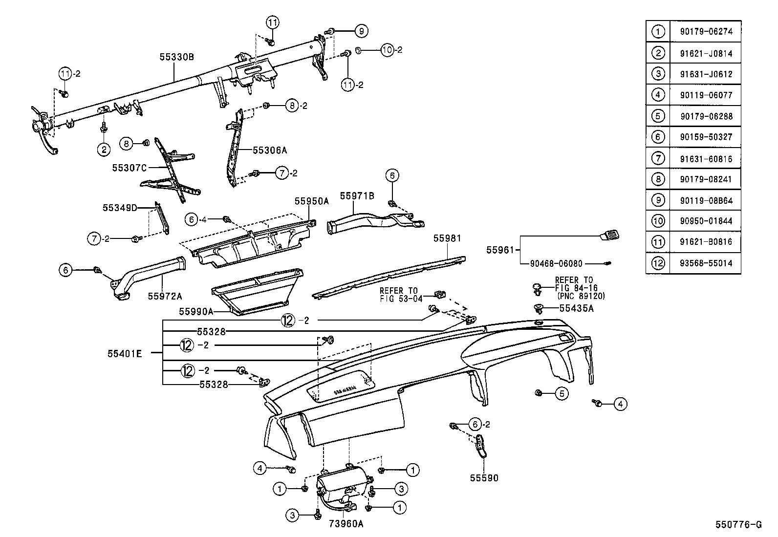 55405-22340 PANEL SUB-ASSY, INSTRUMENT CLUSTER FINISH, CENTER product image
