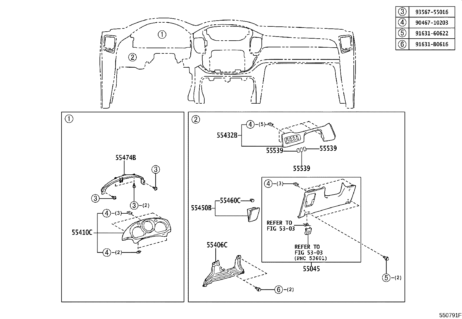 55405-48090-B0 PANEL SUB-ASSY, INSTRUMENT CLUSTER FINISH, CENTER product image