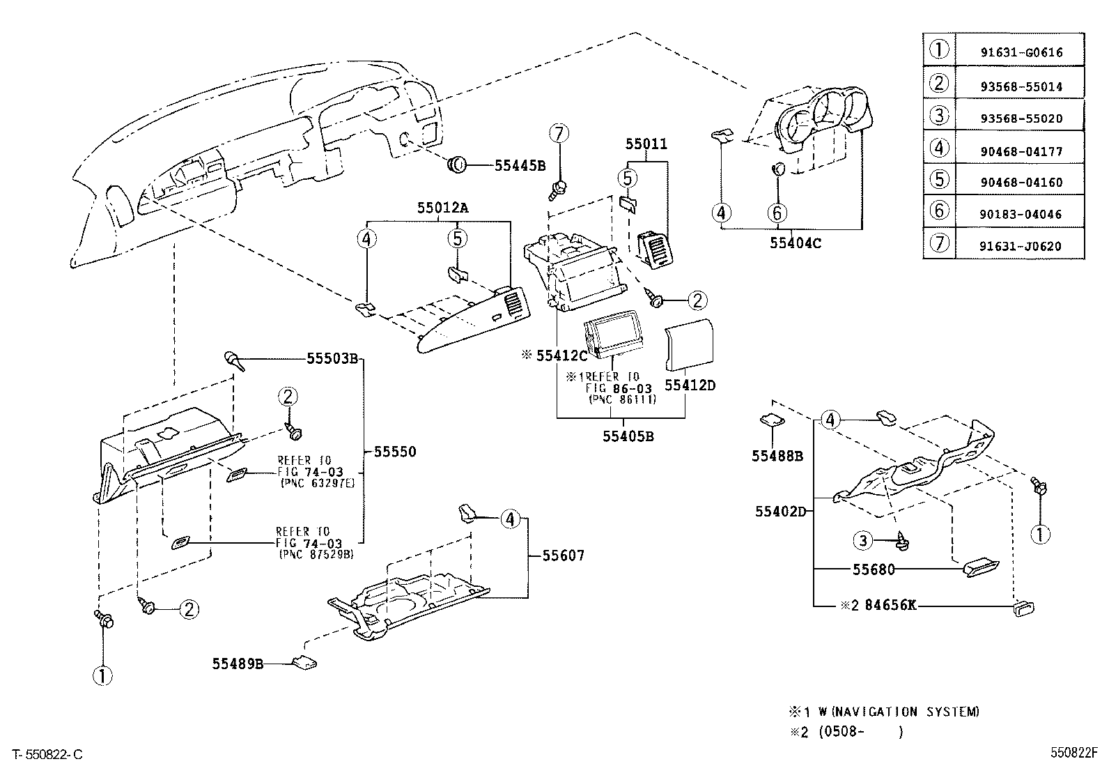 55306-24070 BRACE SUB-ASSY, INSTRUMENT PANEL, NO.1 product image