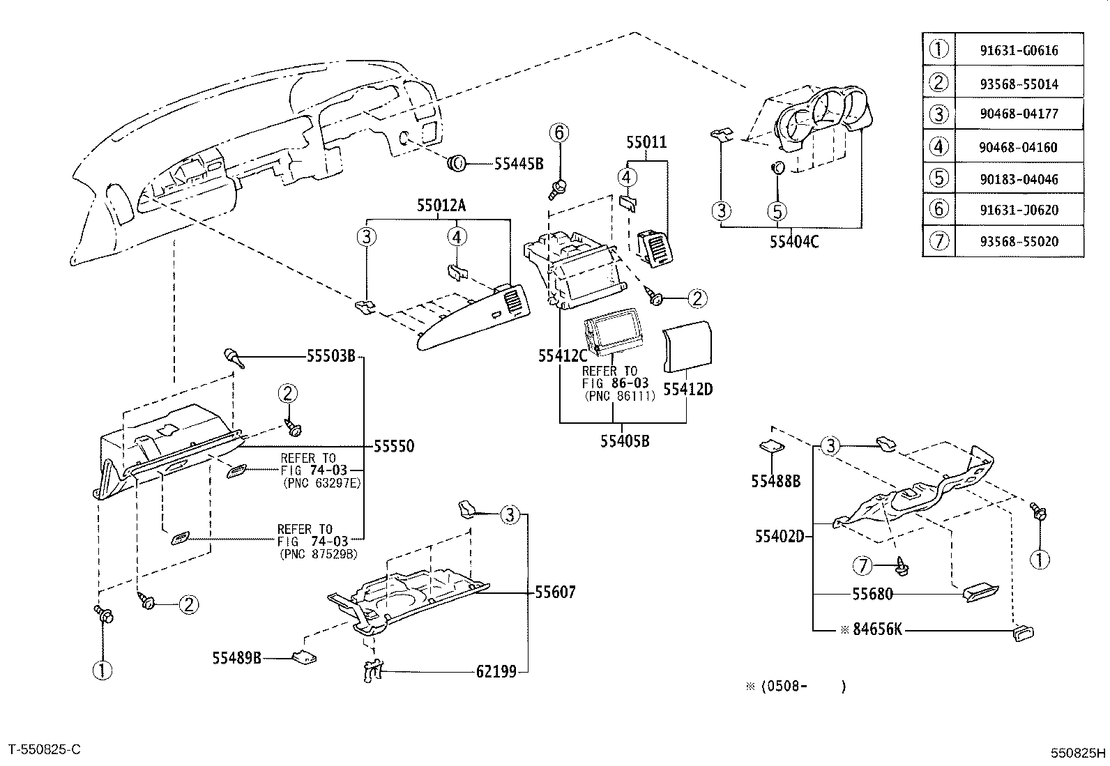 55405-24030-B0 PANEL SUB-ASSY, INSTRUMENT CLUSTER FINISH, CENTER product image