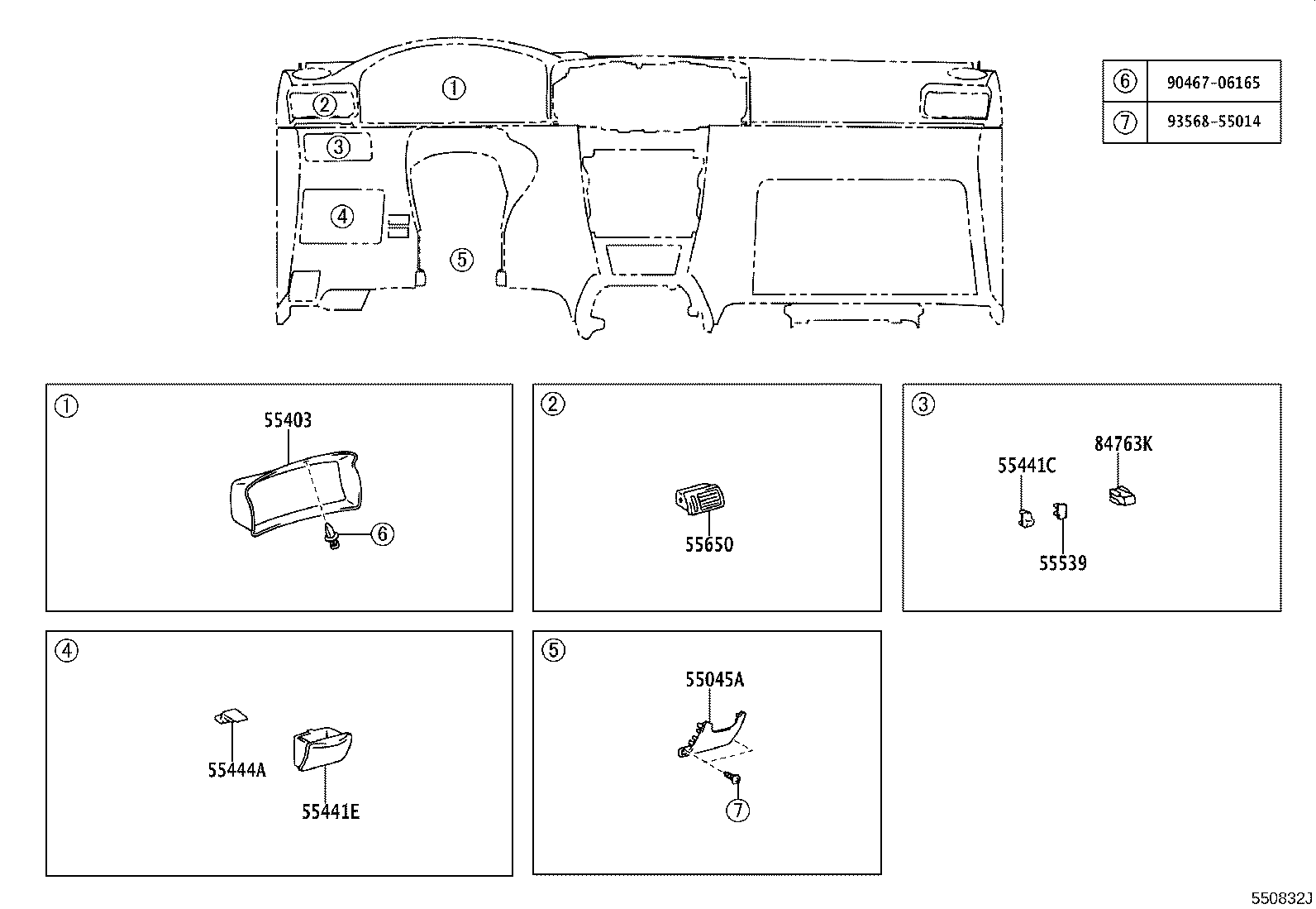 55302-02040-B0 PANEL SUB-ASSY, INSTRUMENT, UPPER product image