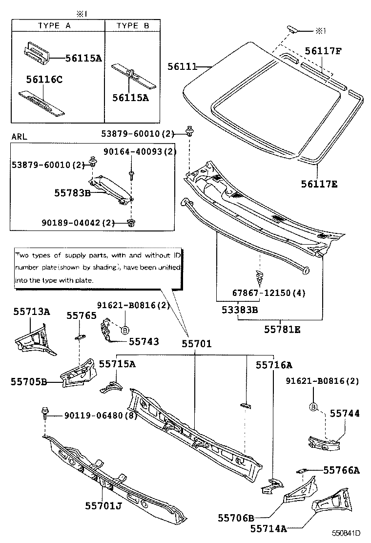 55700-44050 PANEL SUB-ASSY, COWL product image