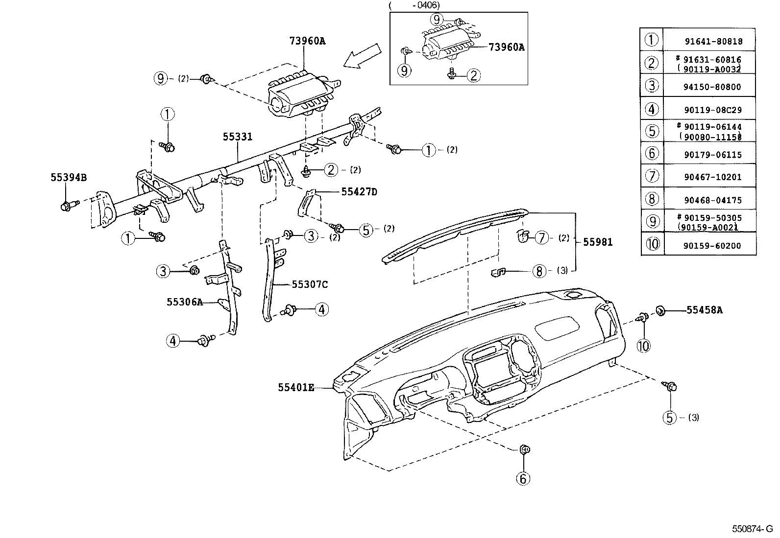 55302-33090-B0 PANEL SUB-ASSY, INSTRUMENT, UPPER product image