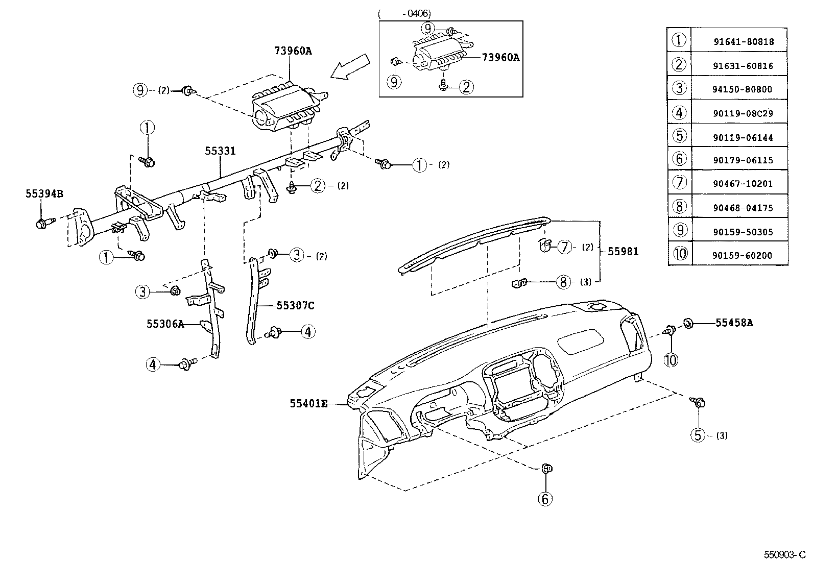 55302-33100-E0 PANEL SUB-ASSY, INSTRUMENT, UPPER product image
