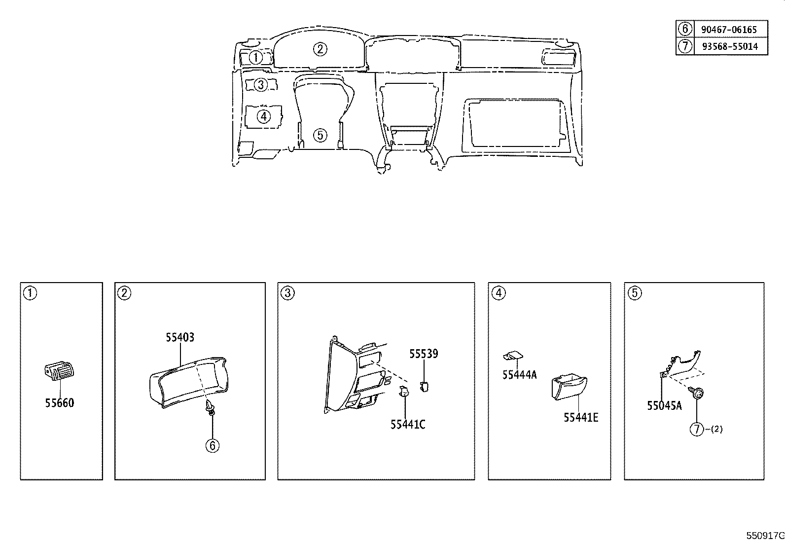 55308-12300 BRACKET SUB-ASSY, INSTRUMENT PANEL, CENTER product image