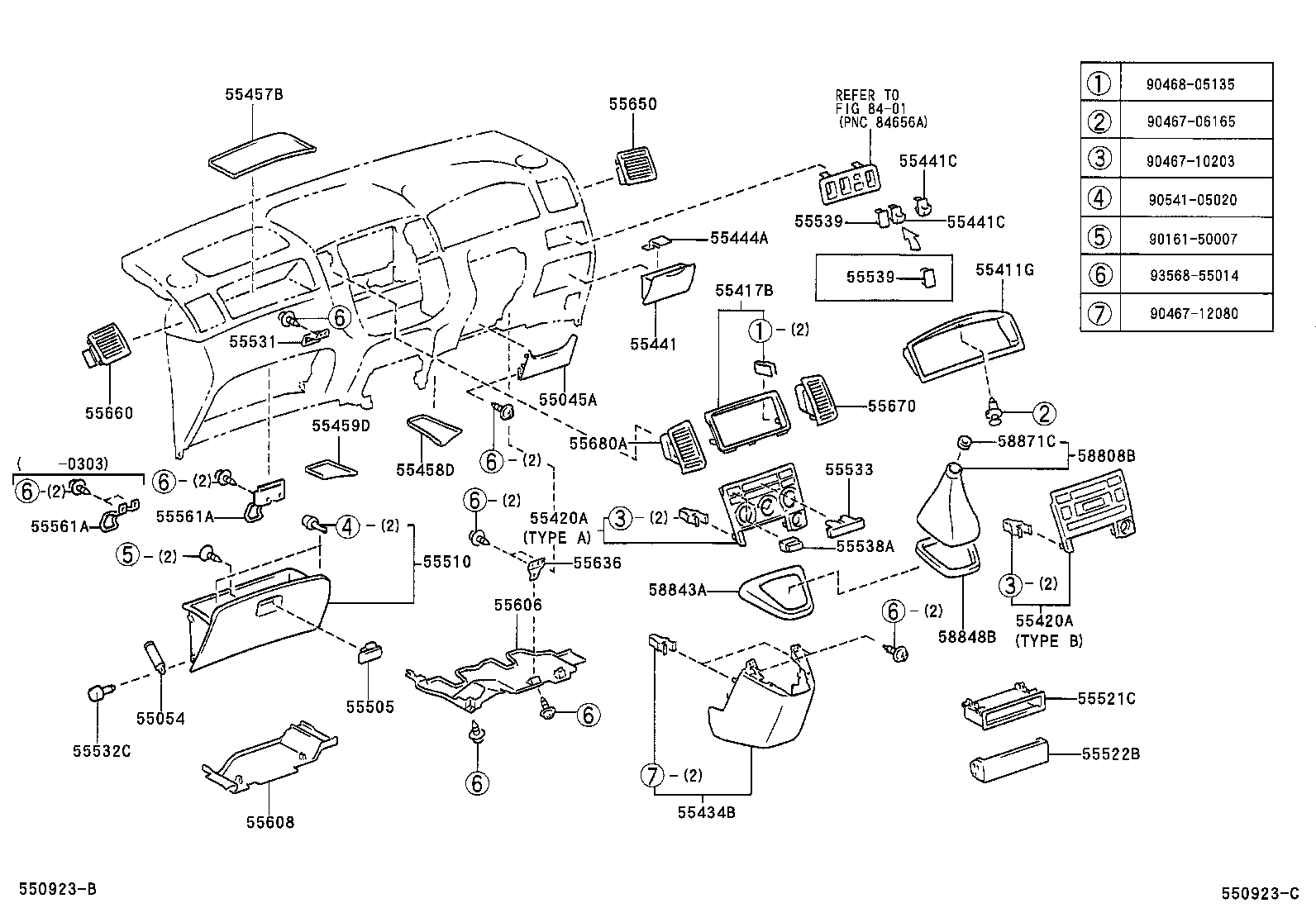 55349-13010 BRACKET, INSTRUMENT PANEL LOWER MOUNTING, NO.1 product image