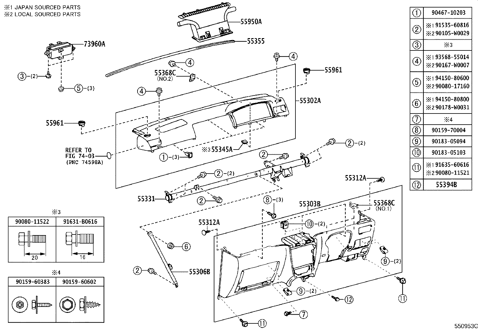 55302-02080-B0 PANEL SUB-ASSY, INSTRUMENT, UPPER product image