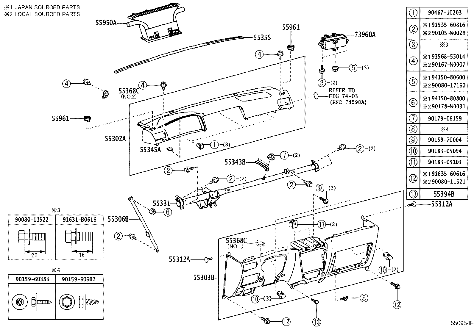 55302-02080-B0 PANEL SUB-ASSY, INSTRUMENT, UPPER product image