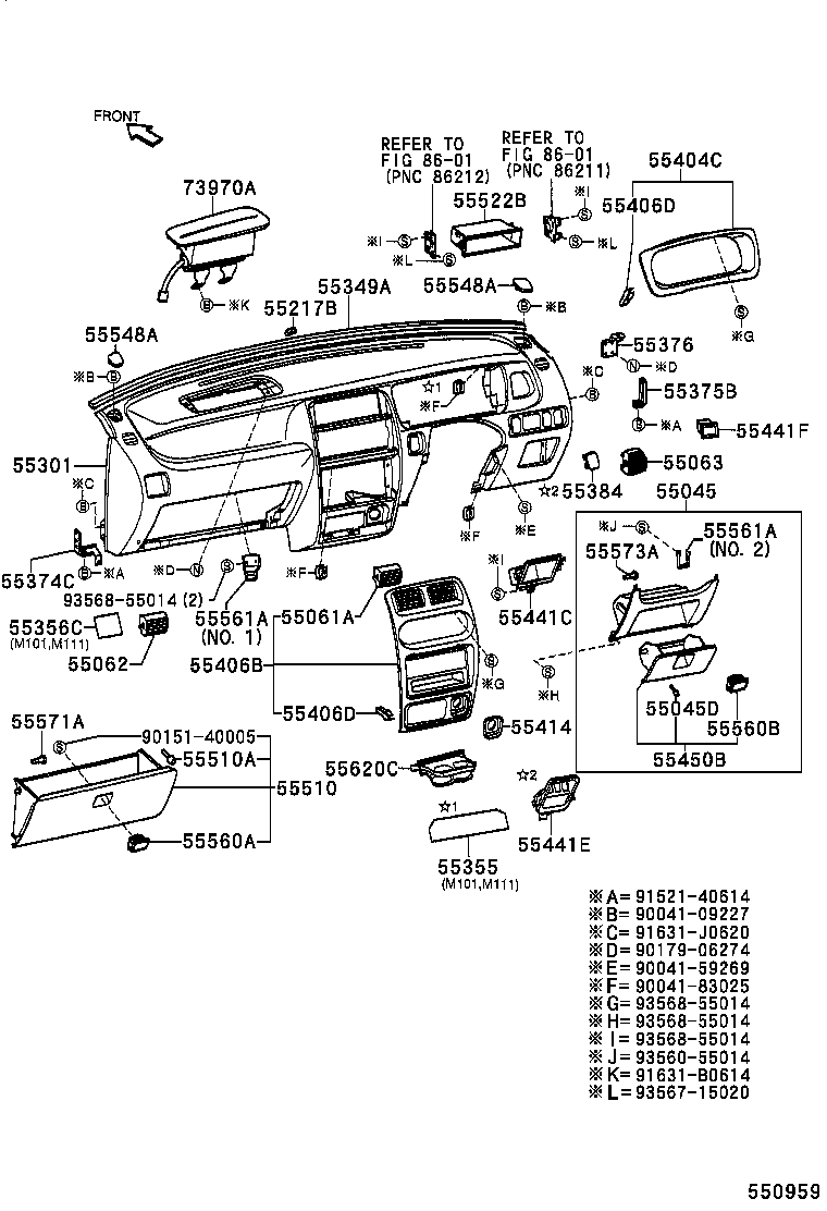 55304-97401 BRACKET SUB-ASSY, INSTRUMENT PANEL BRACKET MOUNTING product image