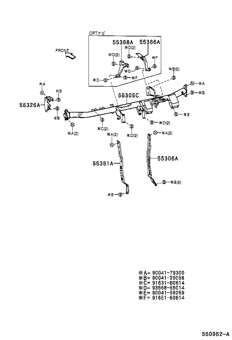 55304-97401 BRACKET SUB-ASSY, INSTRUMENT PANEL BRACKET MOUNTING product image