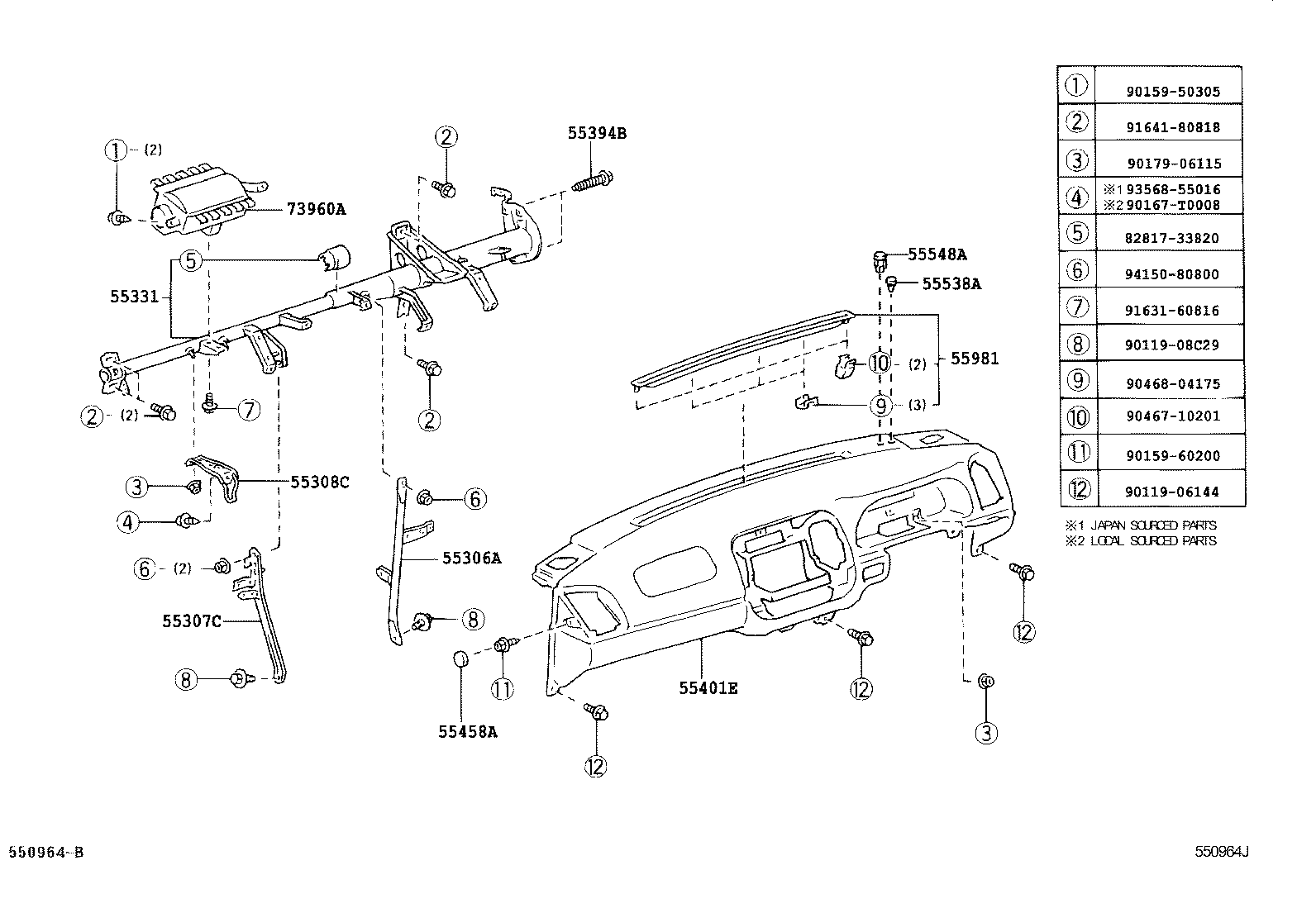 55302-06010-C0 PANEL SUB-ASSY, INSTRUMENT, UPPER product image