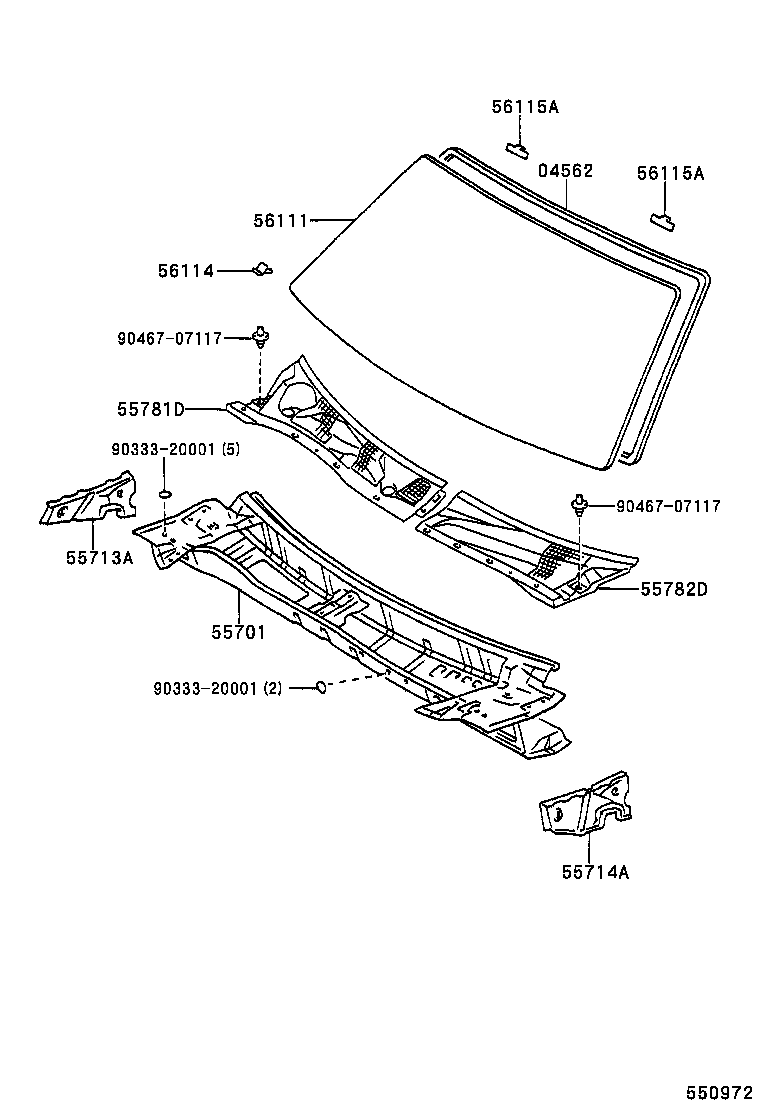 55700-33170 PANEL SUB-ASSY, COWL product image