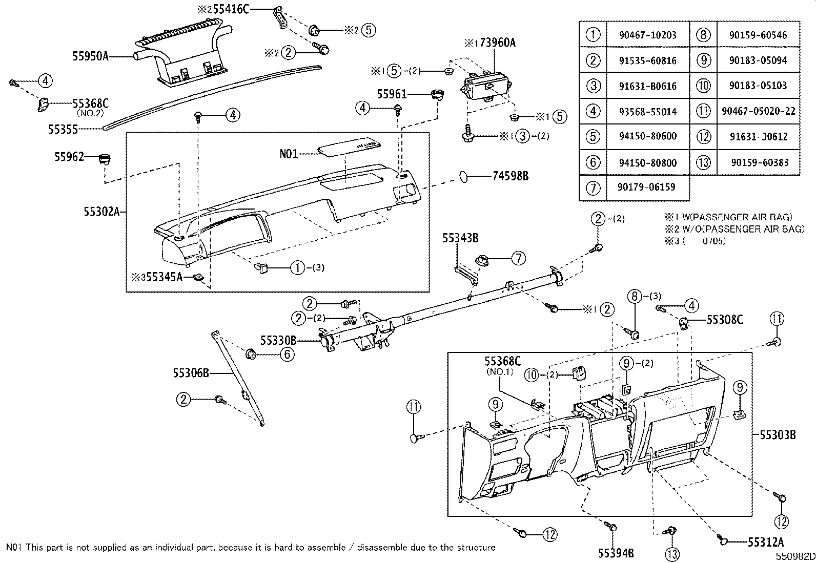 55302-02130-B0 PANEL SUB-ASSY, INSTRUMENT, UPPER product image