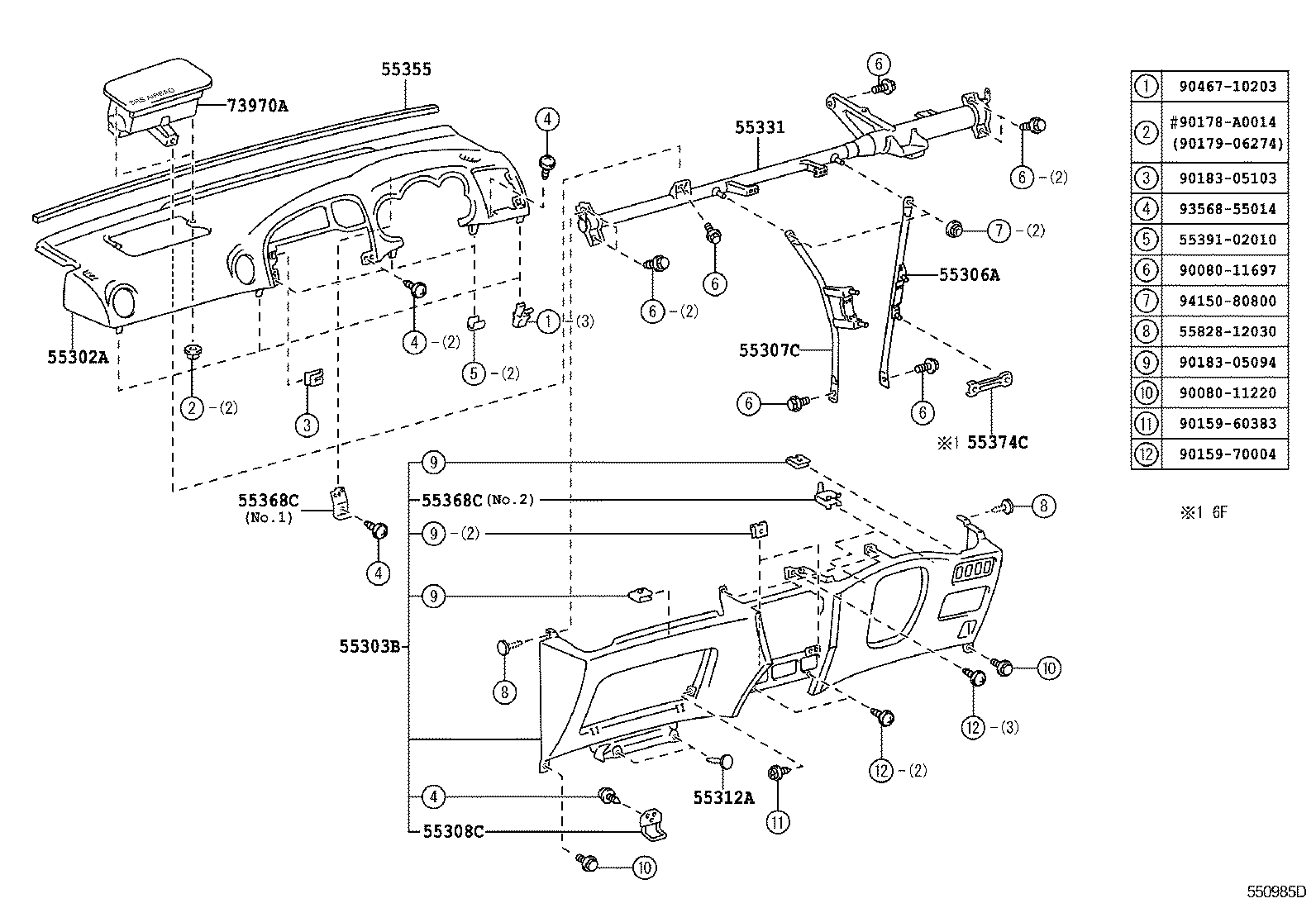 55405-01050 PANEL SUB-ASSY, INSTRUMENT CLUSTER FINISH, CENTER product image