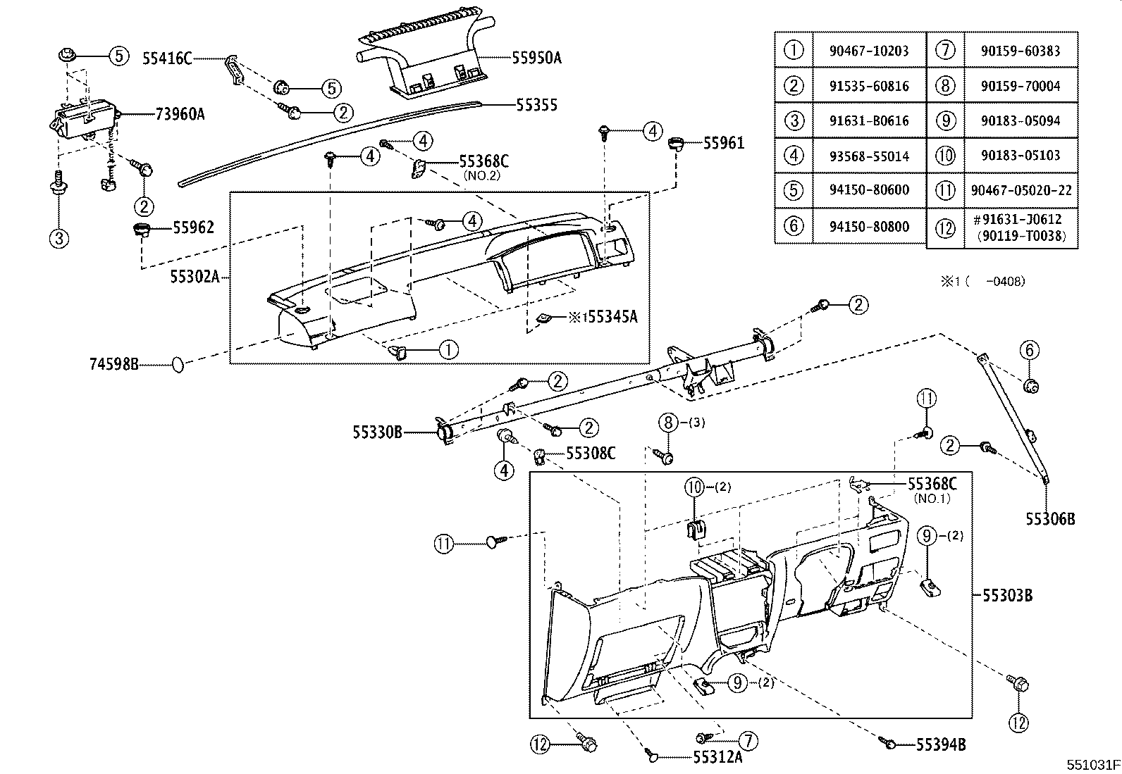 55302-02010-B0 PANEL SUB-ASSY, INSTRUMENT, UPPER product image