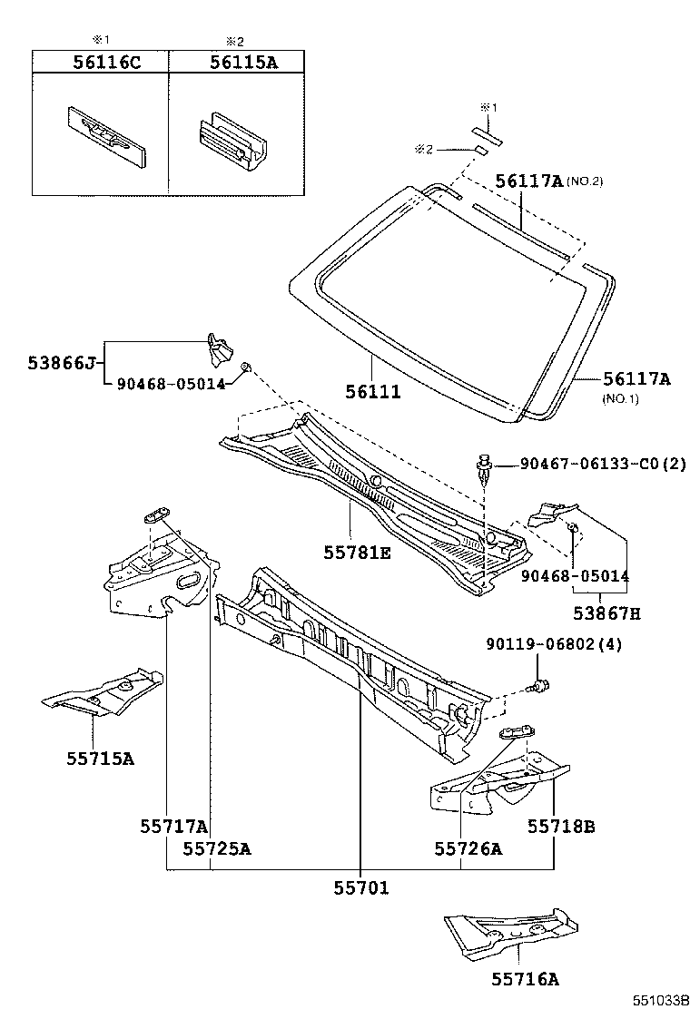 55700-35690 PANEL SUB-ASSY, COWL product image