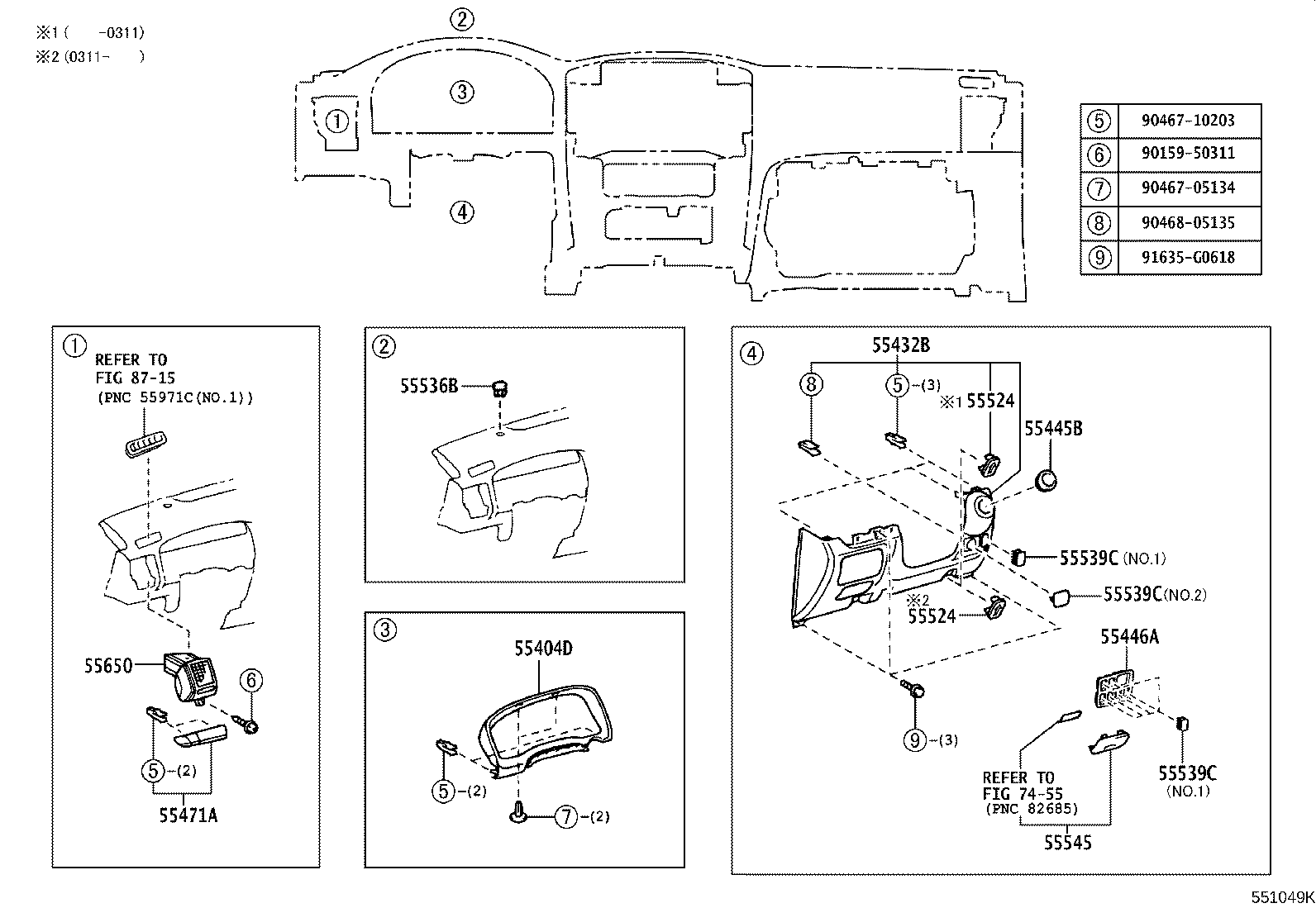 50540-60030 DO0R ASSY, AIR BAG PASSENGER product image