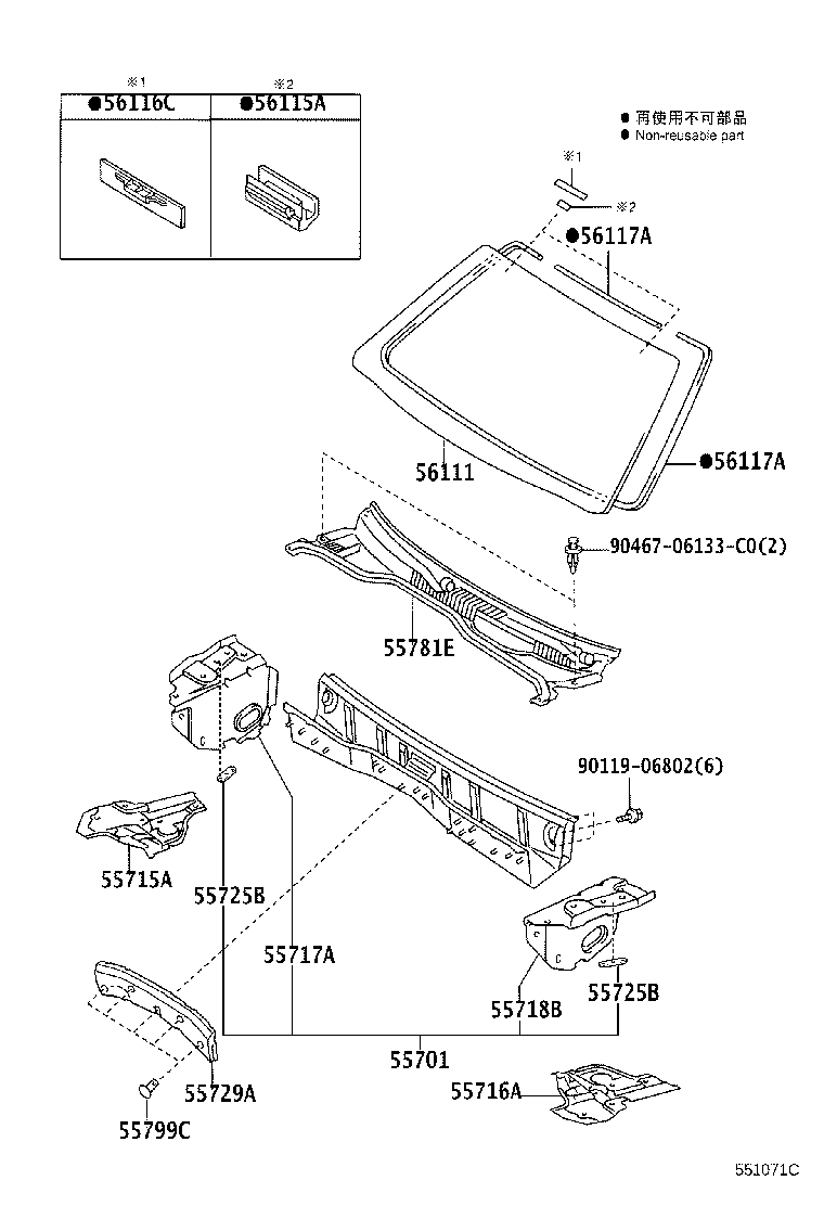 55700-6B040 PANEL SUB-ASSY, COWL product image