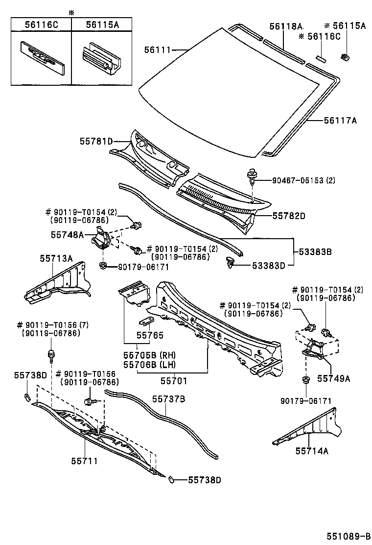 55700-0D050 PANEL SUB-ASSY, COWL product image