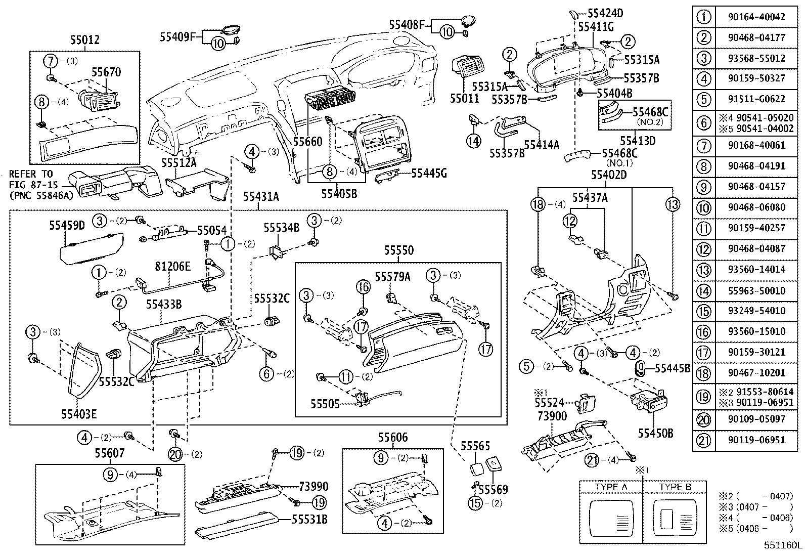 55405-50080 PANEL SUB-ASSY, INSTRUMENT CLUSTER FINISH, CENTER product image