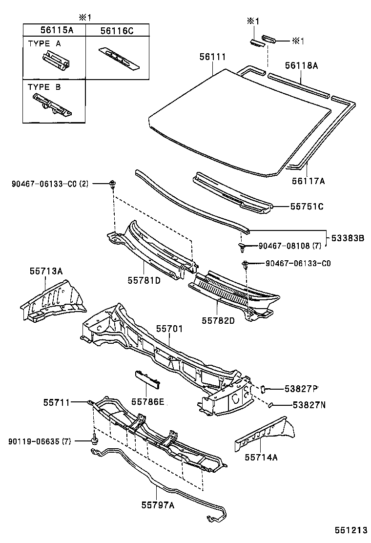 55700-13030 PANEL SUB-ASSY, COWL product image