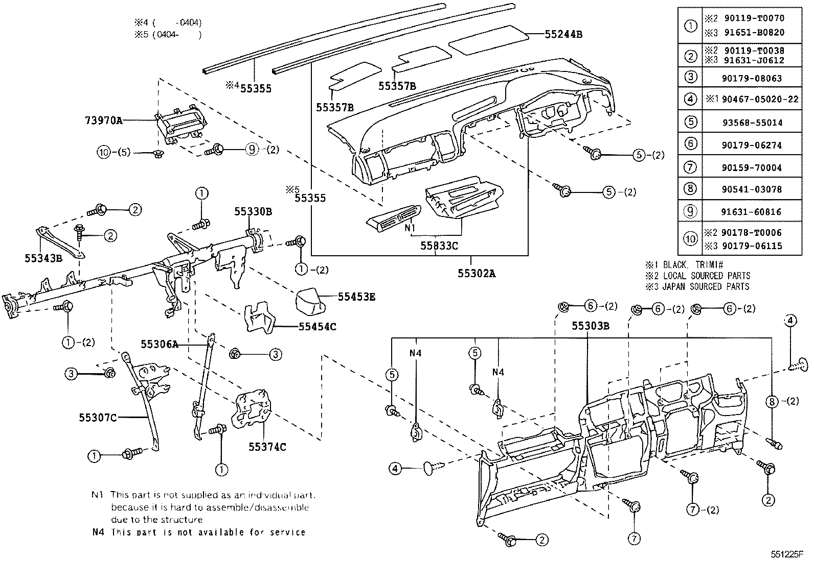 55300-0M030-B0 PANEL SUB-ASSY, INSTRUMENT, UPPER product image
